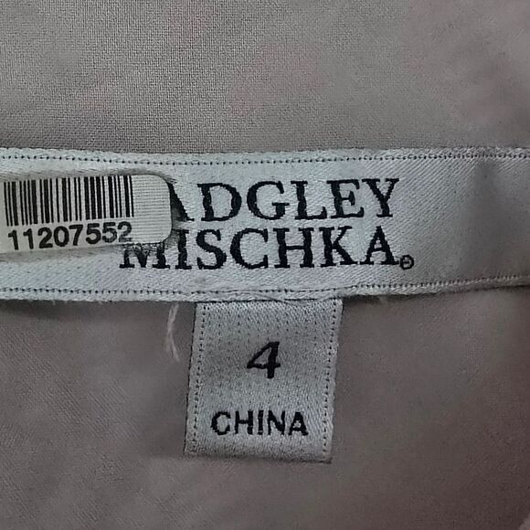 Badgley Mischka Floral Tie-Back 3/4 Sleeve Flutter Top in Dusty Rose Pink - Picture 12 of 15